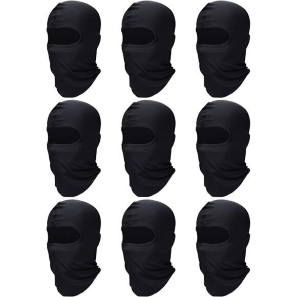 9 Pieces Ski Mask for Men Balaclava Face Mask Summer Face Mask Balaclava Full - Picture 1 of 7